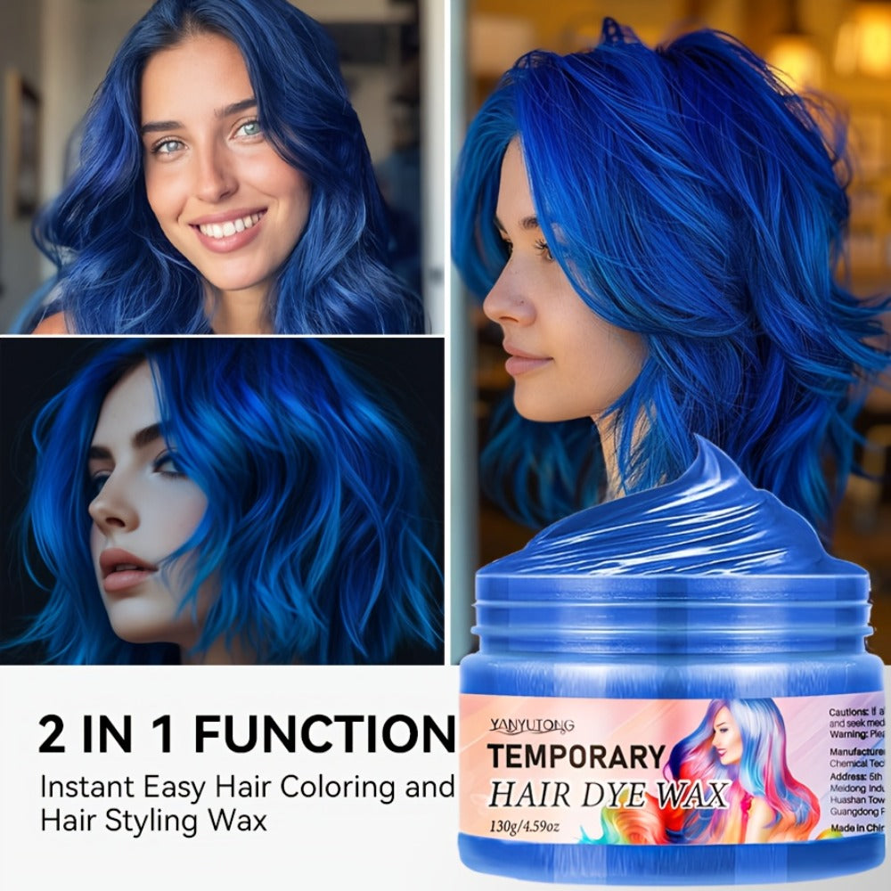 Temporary Hair Dye Wax 130g Instant Vivid Color Styling for Party Halloween Cosplay Festival, No Bleach No Damage