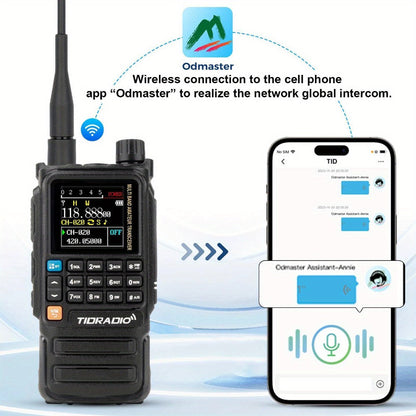 Tidradio H3 Plus Ham Radio Multi-Band Two-Way Radio, AM/FM Reception, Wireless Headset Compatible