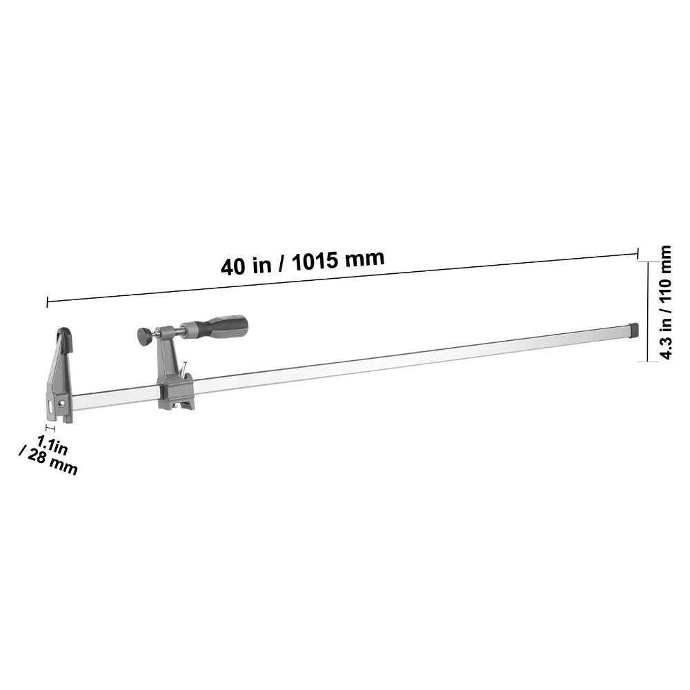 Bar Clamps for Woodworking 36 Inch 2-Pack, Quick-Change F Clamp Spreader with 600 lbs Load Limit, 2.5" Throat Depth