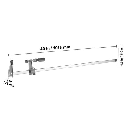 Bar Clamps for Woodworking 36 Inch 2-Pack, Quick-Change F Clamp Spreader with 600 lbs Load Limit, 2.5" Throat Depth