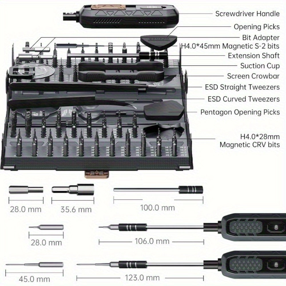 180-in-1 Precision Screwdriver Set, Magnetic Professional Kit for Laptop, Phone, Camera, Tablet, Game Console & Glasses