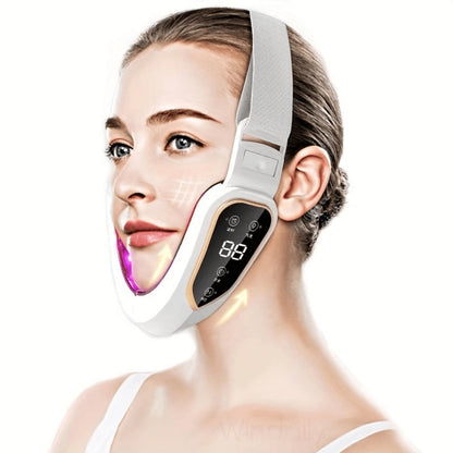V-Face Slimming Massager 6-Speed USB Rechargeable Electric Jawline Chin Sculpting Device for Makeup, Travel and Everyday Vanity Use