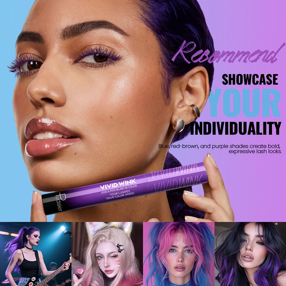 Colored Mascara in Five Numbered Shades with Slim Color-Coordinated Tubes and Integrated Comb-Style Wands