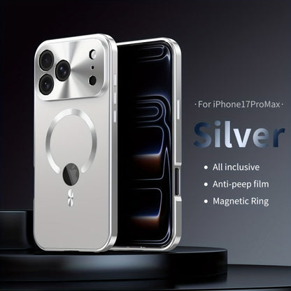iPhone Anti-Spy Magnetic 2-in-1 Phone Case with All-Round Lens Protection – Complete Drop Protection Cover for iPhone 12 13 14 15 16 Pro Max