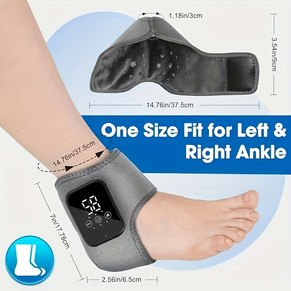 Heated Ankle Wrap Massager with Five Heat Levels, Three Vibration Modes and One- or Two-Piece Options