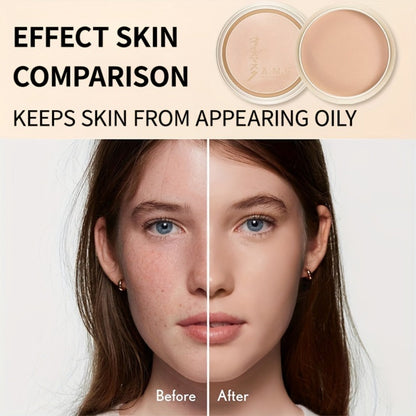 Oil Control Setting Powder Kit with Concealer Puff & Brush – Wet & Dry Dual Formula, Water-Resistant Long-Lasting Matte Finish Face Makeup