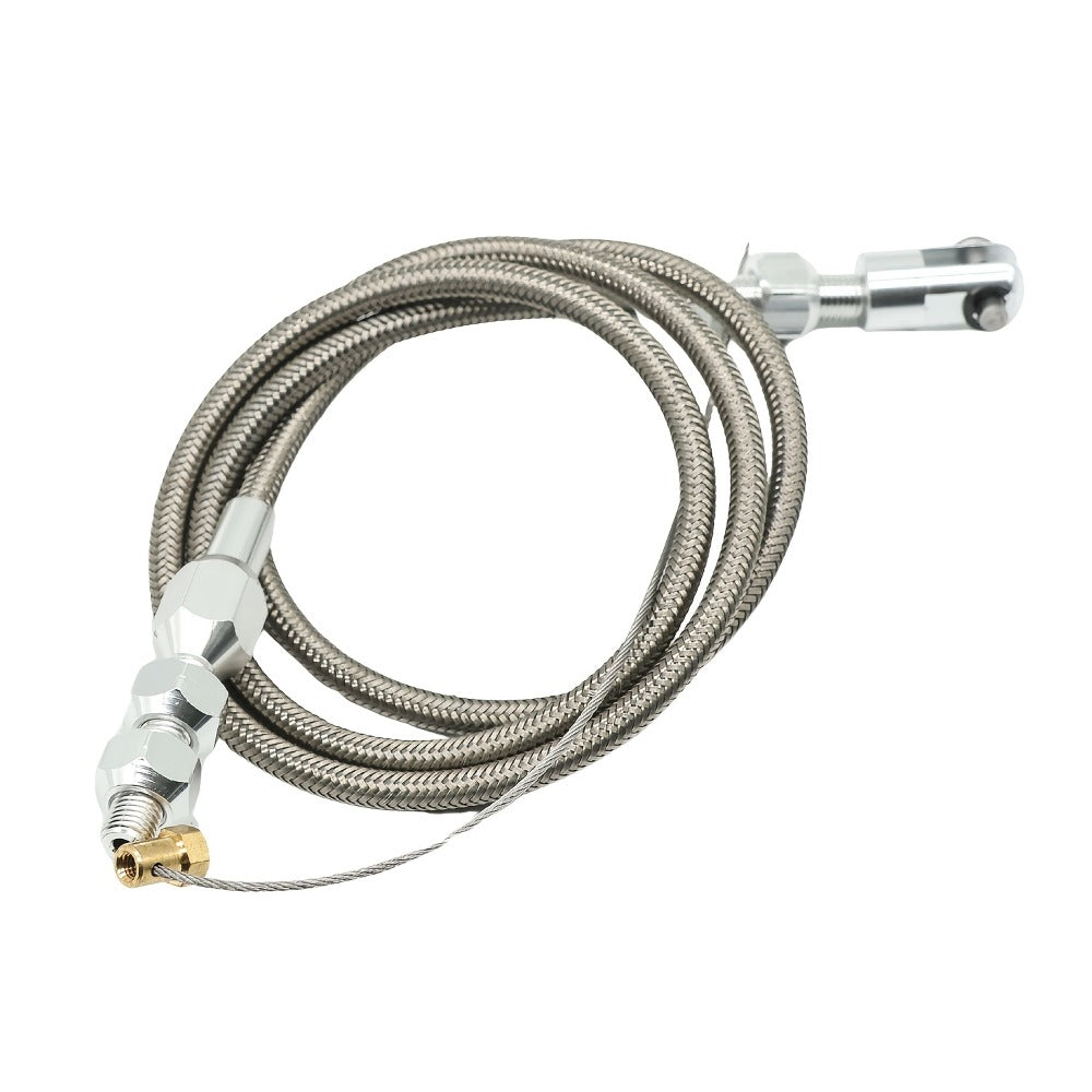 Throttle Cable Stainless Steel 24 Inch – Universal U-Cut-to-Fit Carburetor Throttle Cable for Ford Mustang 302 5.0L