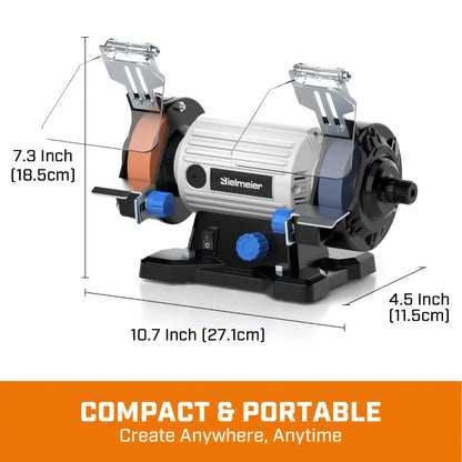 Bench Grinder 3 Inch Rotary Tool Kit 110pcs Accessories Flexible Shaft 105cm Buffer Polisher for Entryways, Bedrooms and Living Spaces