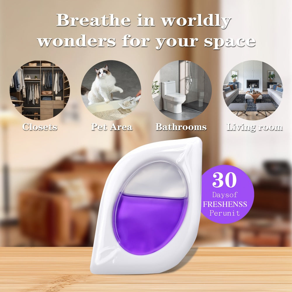 Air Freshener Odor Eliminator for Home Closet Bathroom Pets Small Space 0.25oz Up to 30 Days 6 Scents Eucalyptus Lavender Hawaiian Peach