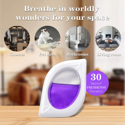 Air Freshener Odor Eliminator for Home Closet Bathroom Pets Small Space 0.25oz Up to 30 Days 6 Scents Eucalyptus Lavender Hawaiian Peach