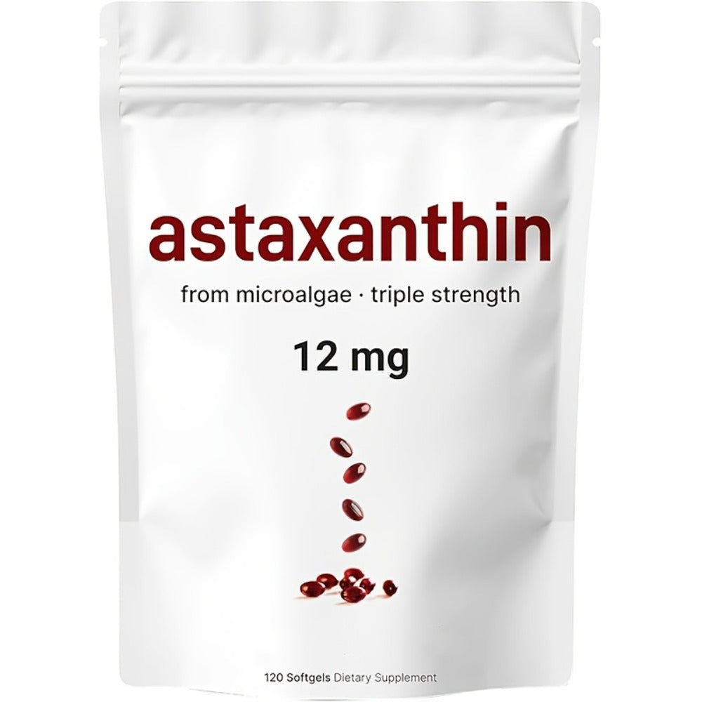 Astaxanthin 12mg Softgels 3-Pack 120ct 4-Month Supply for Bath Time, Home Spa and Personal Care