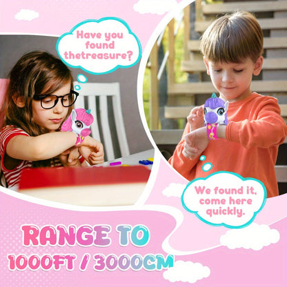 Unicorn Walkie Talkies for Kids 2 Pack, Glow in the Dark, Long Range 2-Way Radio Toy for Boys & Girls Ages 3-12