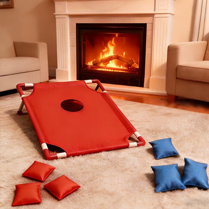 Portable Bean Bag Toss Game Set, 2 Foldable Boards & 12 Bean Bags, Outdoor Party Backyard Camping Game for Kids & Adults