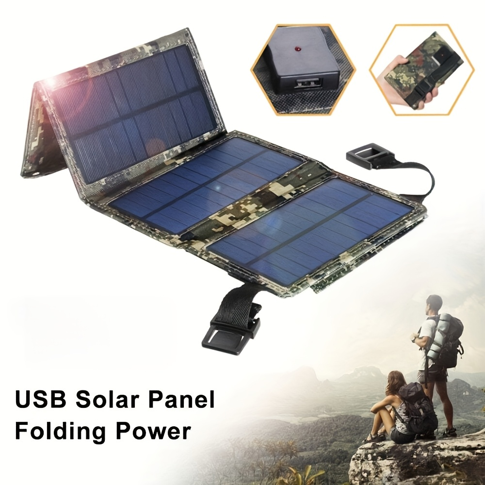 Foldable Solar Charger Portable Monocrystalline Silicon 20% Efficiency USB Output with Carabiner for an Everyday Personal Care Routine