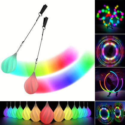 Glow Poi Balls LED Spinning Set 1 Pair with the Listed Color, Size or Set Options for Everyday Use