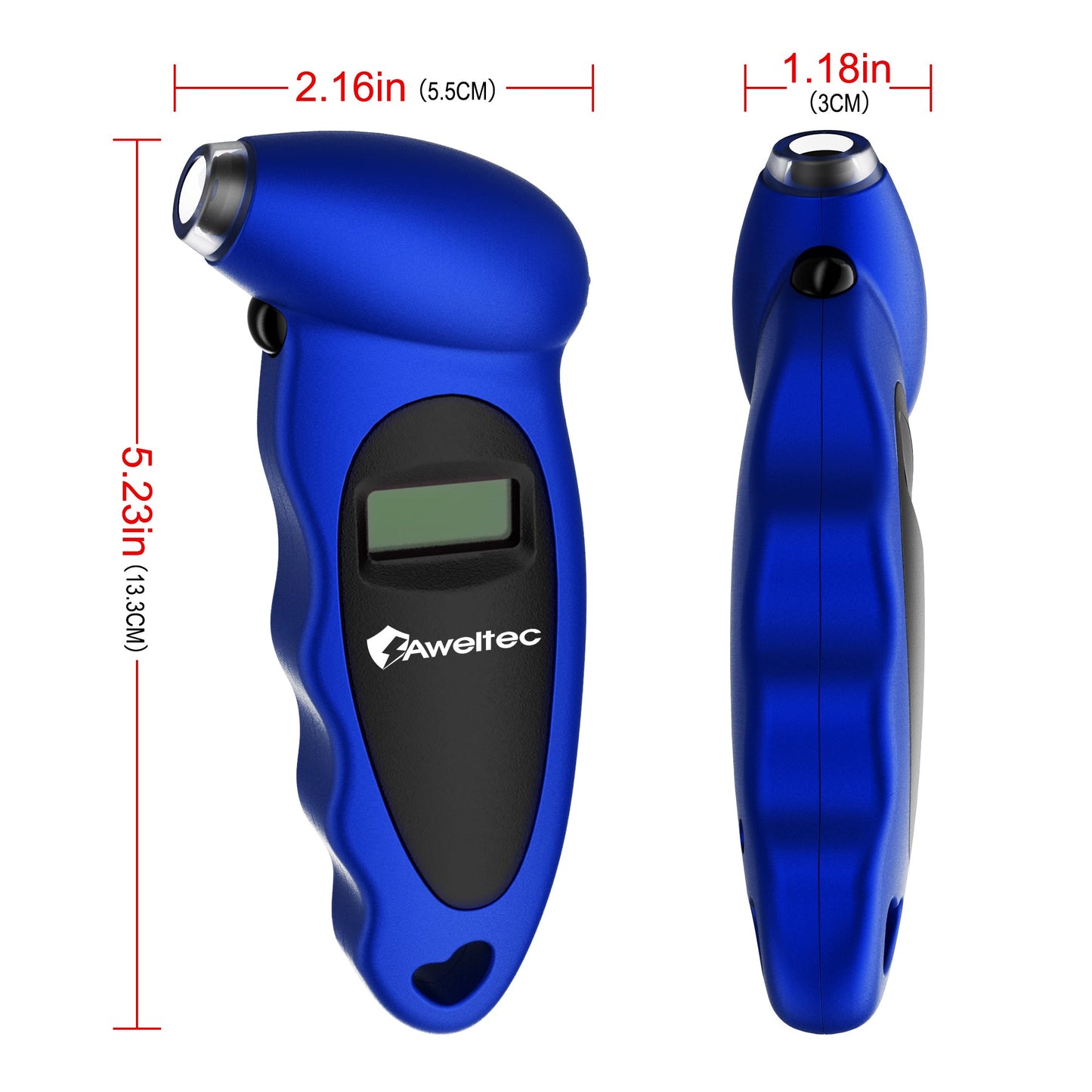 Digital Tire Pressure Gauge 2-Pack 150 PSI – Backlit LCD, 4 Modes PSI/Bar/KPA/Kgf, Non-Slip Grip for Car, Truck, Motorcycle & Bicycle