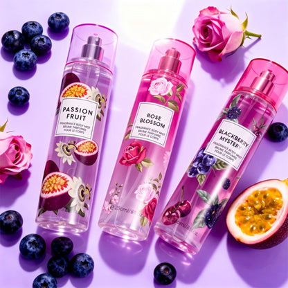 Two-Piece Fruit Scent Body Mist Set, 8 fl oz / 236ml Bottles in Nine Exact Matching Scent Options