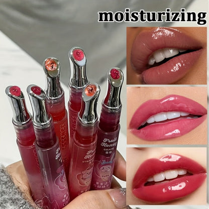 Tinted Lip Gloss Set 6pcs Plumping Vibrant Shine, Non-Drying Glossy Lip Balm for All Seasons, Festival Party Makeup