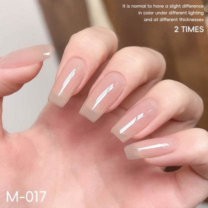 Gel Nail Polish 4-Piece Nude-Pink Frame-Bottle Set with Opaque Shades 05, 06, 08 and 17 for Manicures