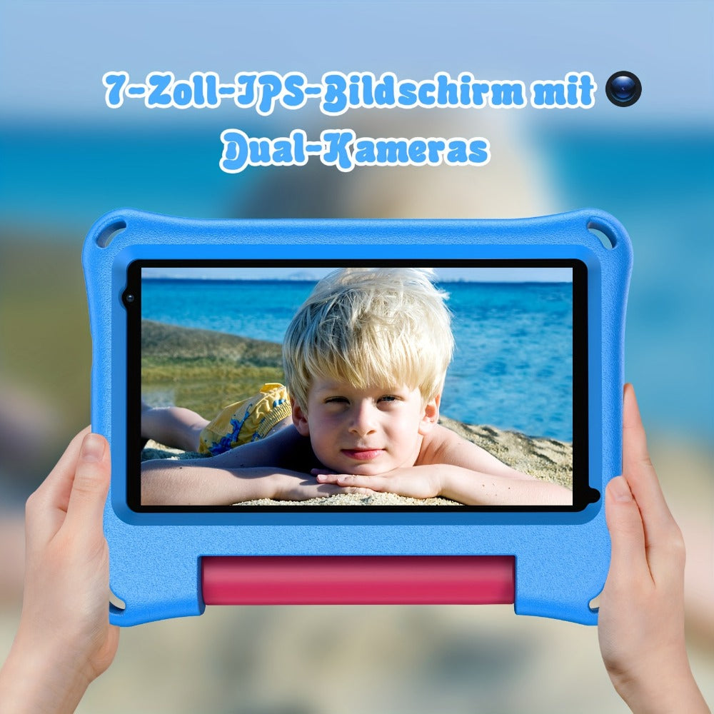 Kids Tablet PRITOM 7 Inch with Android 13, 4GB RAM, 32GB Storage, 1TB Expansion and Silicone Case
