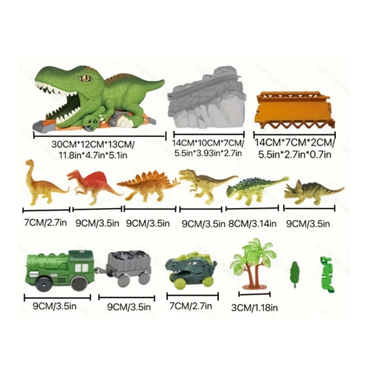 Electric Dinosaur Train Track Set 121pcs with the Listed Color, Size or Set Options for Everyday Use
