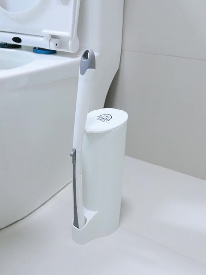 Disposable Toilet Brush Set with Refills & Holder - Wall Mounted or Floor Standing Toilet Cleaning System