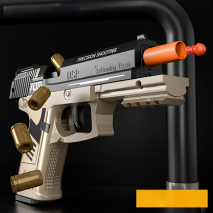 USP Bullet Toy Gun Pistol with Shell Ejecting, Continuous Rapid-Fire Foam Blaster for Boys & Girls