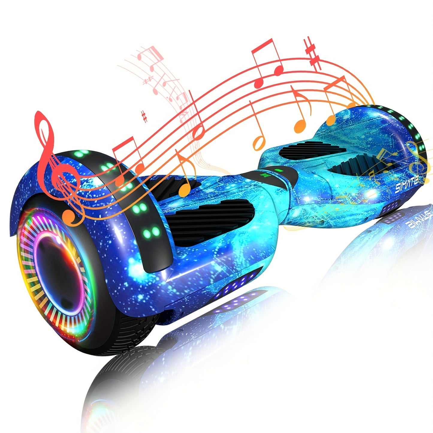 Self Balancing Hoverboard 6.5" LED Light Up Wheels 300W Motor 7.5MPH for Kids Teens Adults Multiple Colors