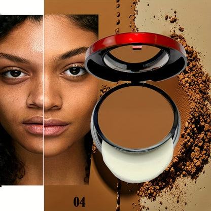 Pressed Powder Foundation Contour Matte Ful1l Coverage Oil Control Waterproof, 6 Shades Light to Dark