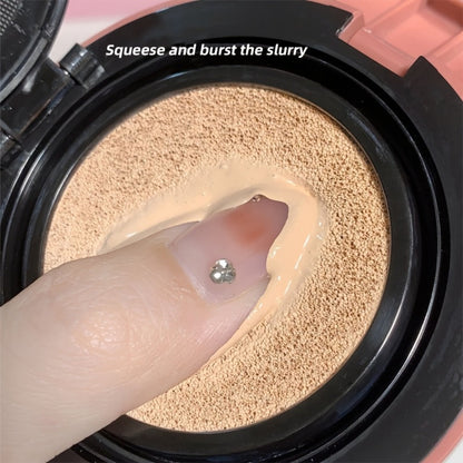 Oil Control Cushion BB Foundation with Replacement Core, Waterproof Sweatproof Invisible Pore Coverage