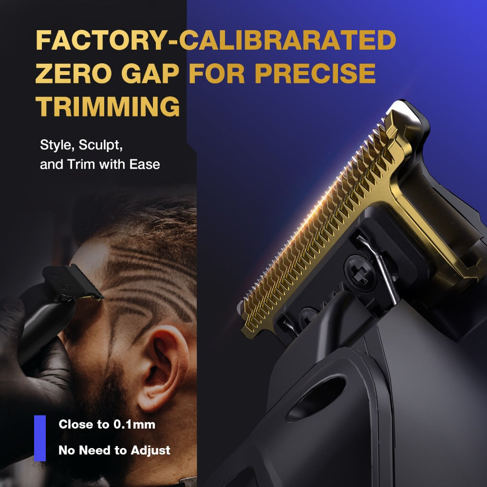 Hair Clippers & Beard Trimmer Set for Men - SUPRENT Professional Cordless Grooming Kit with T-Blade Trimmer