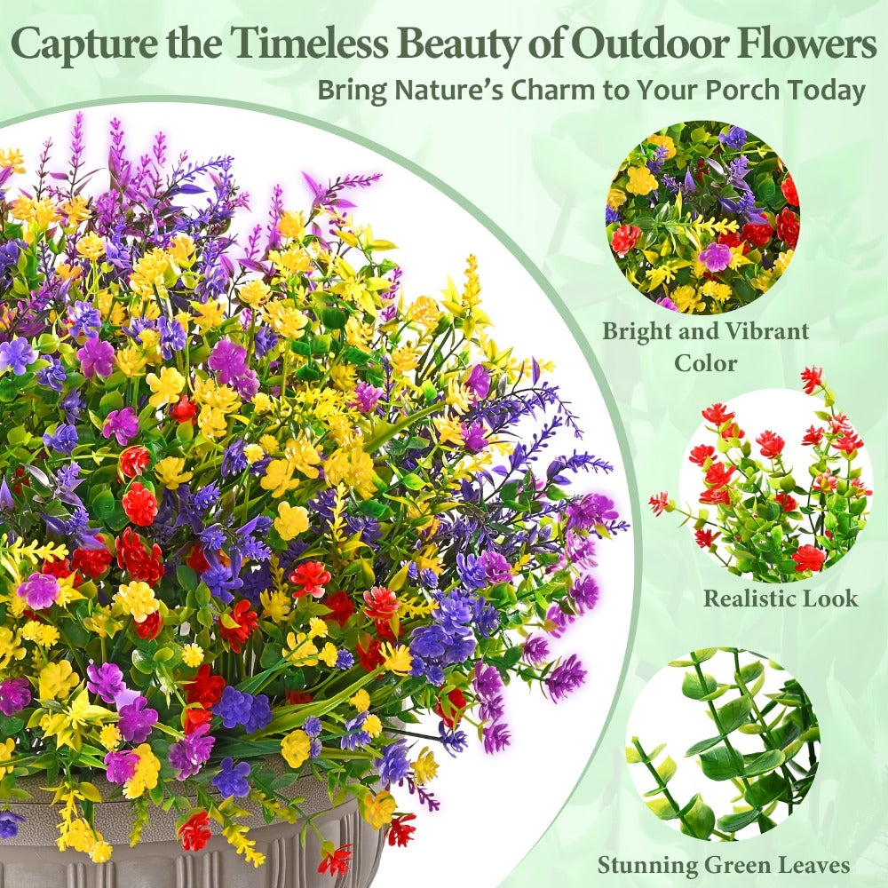 Artificial Flowers Multicolor Daisy Bundles in 9, 18, 27 or 36-Pack Options for Planter Displays