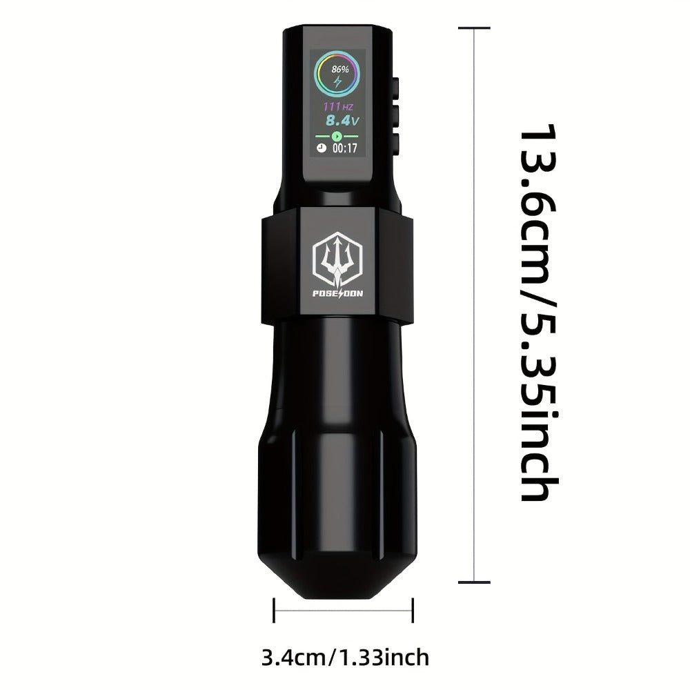 Professional Tattoo Machine Kit Wireless with LED Display - LTK08 Rotary Pen 20 Needles for Temporary Body Art, Festivals and Costumes