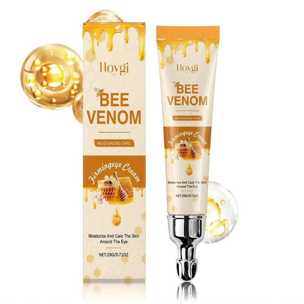 Bee Venom and Hyaluronic Acid Eye Cream Three-Pack in Coordinated Gold-and-White Cosmetic Tubes