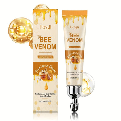 Bee Venom and Hyaluronic Acid Eye Cream Three-Pack in Coordinated Gold-and-White Cosmetic Tubes