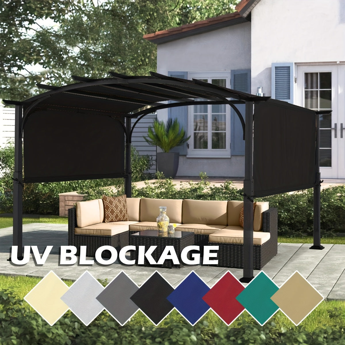 Pergola Canopy, Outdoor Patio Shade Replacement for Garden, Patio and Yard Use, with the Listed Configuration