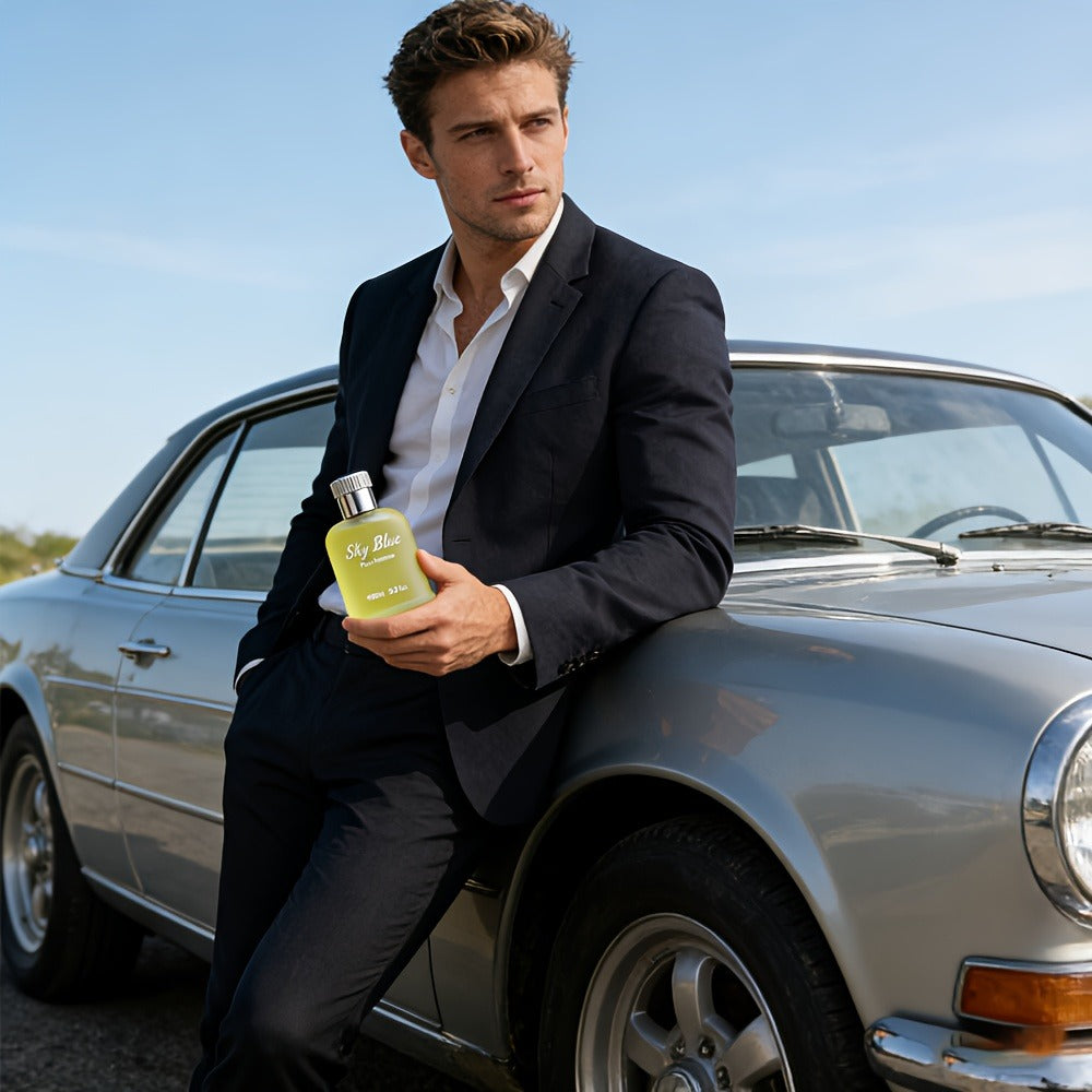 Men's Cologne Eau de Parfum Sky Blue - Bergamot Rosemary & Oak Moss Fresh Masculine Fragrance, No Propylene Glycol