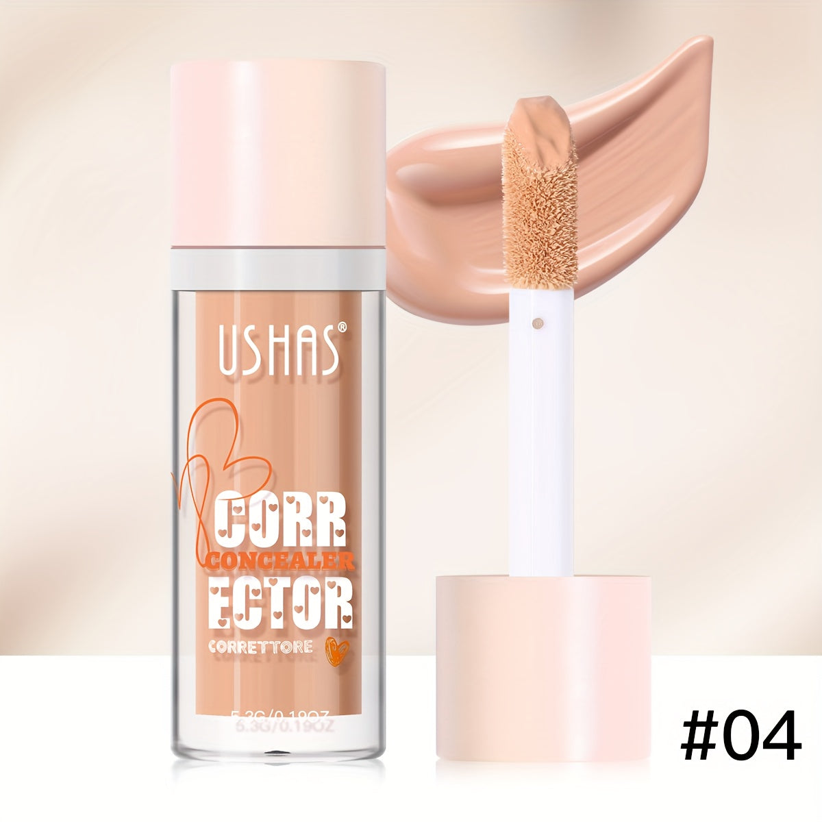 Liquid Concealer with Doe-Foot Applicator, 5.3 g Net Weight and 12 Numbered Shade Options from #01 to #12