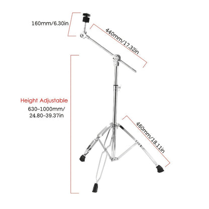 Adjustable Tambourine Stand, Upright and Boom Combo for 14 to 20-Inch Drums detail image