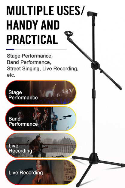 Adjustable Tripod Microphone Boom Stand for Studio, Podcast and Stage detail image - detail view 22