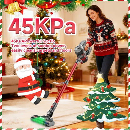 Cordless Vacuum Cleaner with Green Light Indicator for Entryways, Bedrooms and Living Spaces