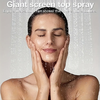 Rainfall and Handheld Shower Combo with 8-Inch Square Head, 11-Inch Extension Arm and Chrome Finish