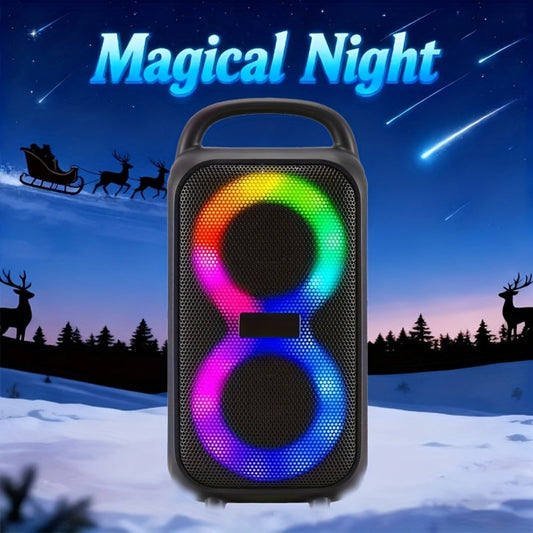 Portable Bluetooth Boom Box Speaker with Dual Subwoofer Heavy Bass, 2500W Stereo Sound System, FM Radio