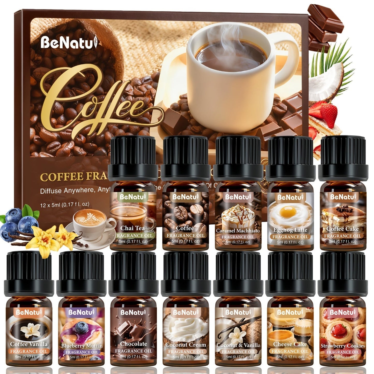 Aromatic Oil Gift Sets in Woody, Coffee, Date Night, Garden and Botanical Style Options Pictured