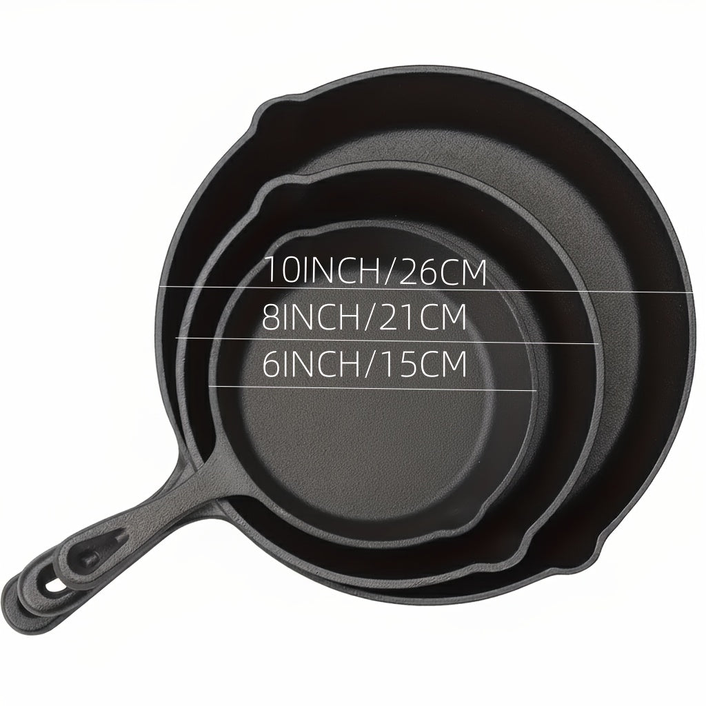 Cast Iron Cookware Set for Kitchen Camping BBQ – Non-Stick Skillet Dutch Pot Frying Pan Baking Tray Griddle Options
