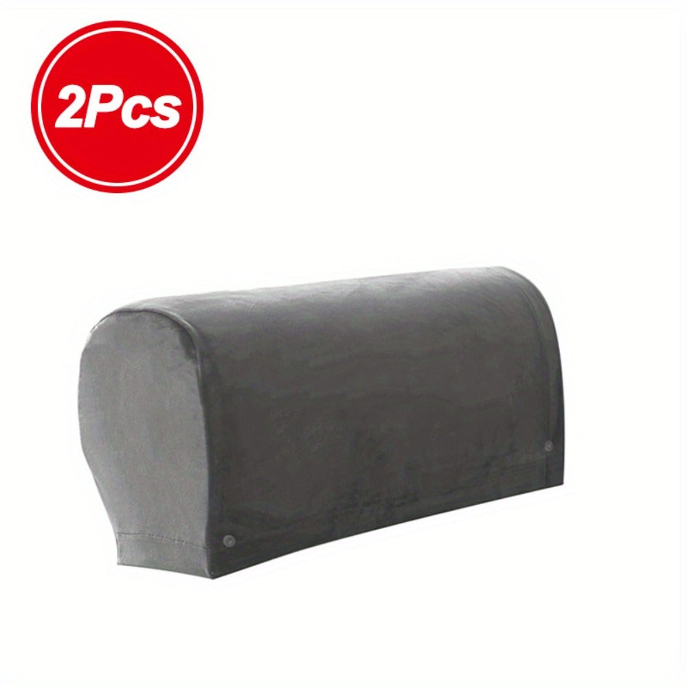 Stretch Armrest Covers for Chairs Sofa Couch 2 Pcs Spandex Elastic Arm Covers Slipcovers for Entryways, Bedrooms and Living Spaces
