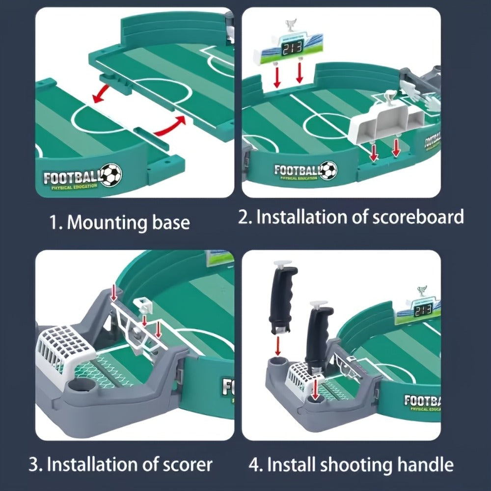 Tabletop Soccer Game for Kids, Portable 2 Player Football Board Game, Parent-Child Competitive Table Football Toy