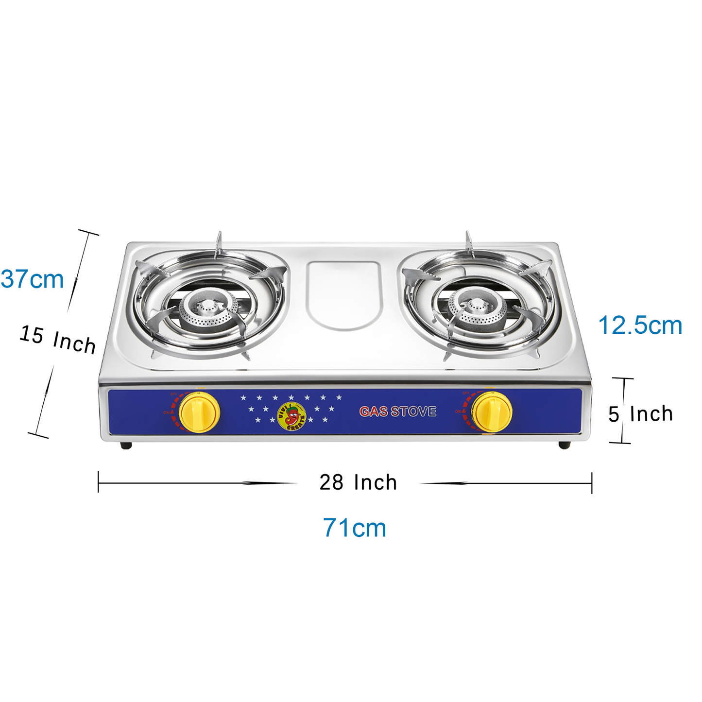 Propane Camping Stove Single & Double Burner, Stainless Steel Gas Cooker with Auto Ignition for Outdoor Cooking