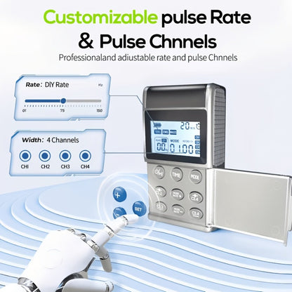 TENS EMS Unit Rechargeable Pain Device, 20 Intensity Levels 48 Modes Electric Stimulator for Back Neck Shoulder Knee Wrist Pain