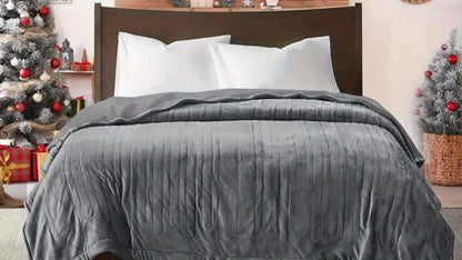 Dual Control Electric Heated Blanket with 10 Heat Levels - Auto Shutoff, Overheat Protection, Fast Heating